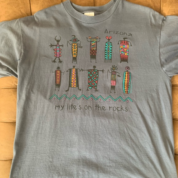 Vintage “My life’s on the rocks” Arizona Tee Sz L - Picture 1 of 3